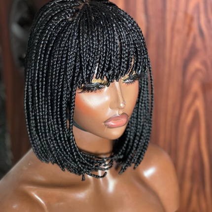 Black Fringe bob wig