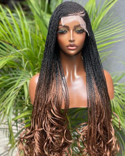 24 inch Ombré (black/brown)